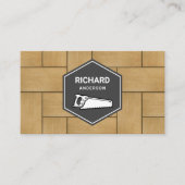Houten Tegels Vloeren Custom Wood Works Carpenter Visitekaartje (Voorkant)