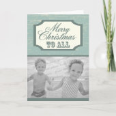  houten teken kerst met foto feestdagen kaart (Voorkant)