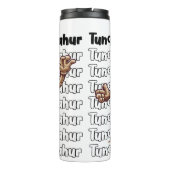 Houten Teken Tunq Tunq Graphic Thermosbeker (Achterkant)