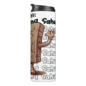 Houten Teken Tunq Tunq Graphic Thermosbeker (Geroteerd rechts)