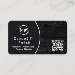 Houten terras en hekwerken Custom QR Visitekaartje