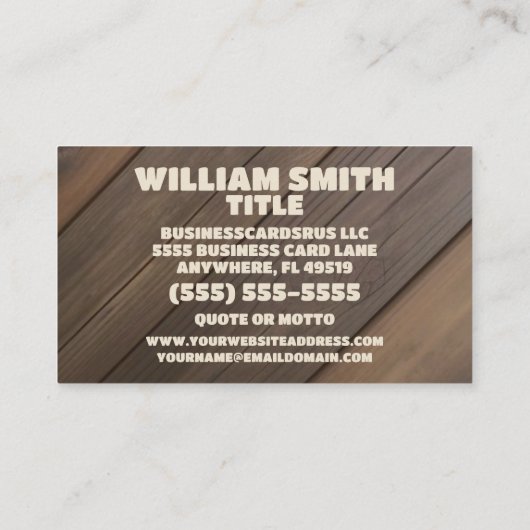 houten terrasbouw visitekaartje (Achterkant)