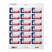 Houten Texaanse vlag Etiket (Full Sheet)