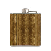 Houten textiel heupfles (Achterkant)