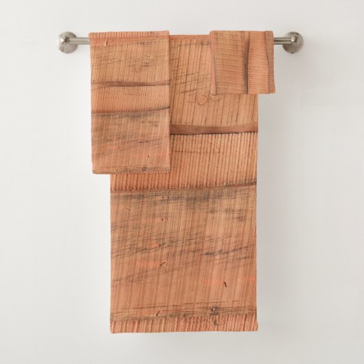 Houten textuur bad handdoek (Insitu)