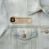 Houten Textuur Custom Realtor of Vastgoed Logo Naamplaatje (In situ)