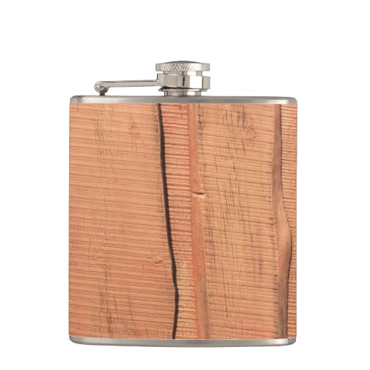 Houten textuur heupfles (Voorkant)
