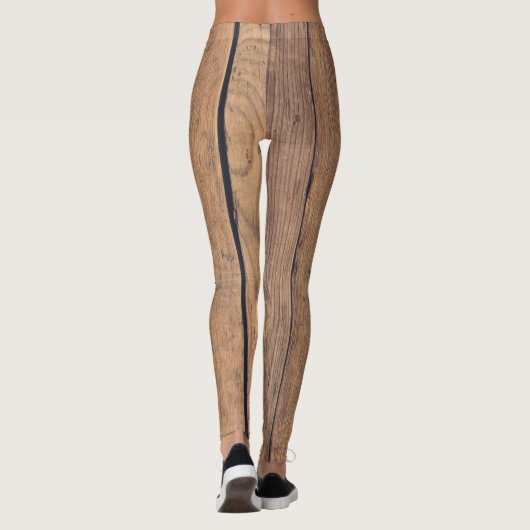 Houten textuur leggings (Achterkant)