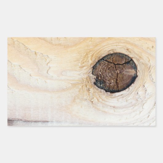 Houten textuur rechthoekige sticker (Voorkant)