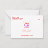 Houten textuur Save the Date Notitiekaartje (Achterkant)