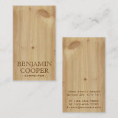 Houten textuur - Stijl A Visitekaartje (Voorkant / Achterkant)