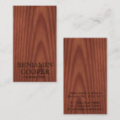 Houten textuur - Stijl C Visitekaartje (Voorkant / Achterkant)