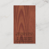 Houten textuur - Stijl C Visitekaartje (Achterkant)