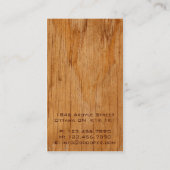 Houten textuur - Stijl D Visitekaartje (Achterkant)