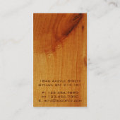 Houten textuur - Stijl F Visitekaartje (Achterkant)