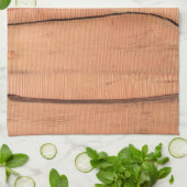 Houten textuur theedoek (Gevouwen)