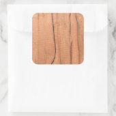 Houten textuur vierkante sticker (Tas)