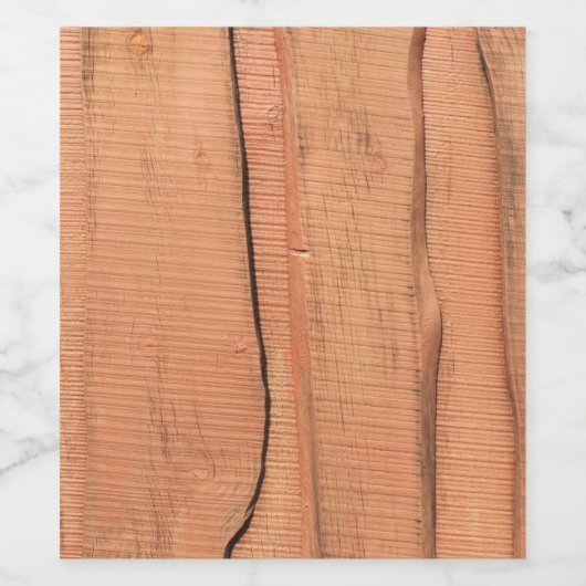 Houten textuur wijn etiket (Enkel label)