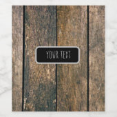 Houten textuur wijn etiket (Enkel label)