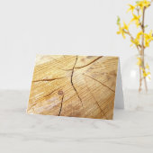 houten textuurwenskaart kaart (Gele Bloem)