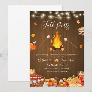 houten thanksgiving verzamelingsfeest  kaart