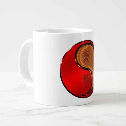 Houten Tijger Grote Koffiekop (Links)
