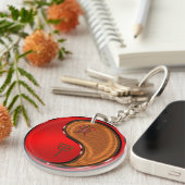 Houten Tijger Sleutelhanger (Voorkant Rechts)