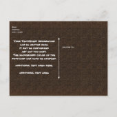 Houten Tiki Mask  Retro LUAU Aloha Party Uitnodiging Briefkaart (Achterkant)