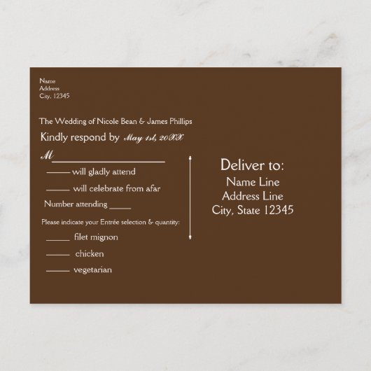 Houten Tiki Mask  Retro Wedding Party RSVP Uitnodiging Briefkaart (Achterkant)