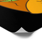 Houten Tiki standbeeld met open mond, grappig zwar Poster (Hoek)