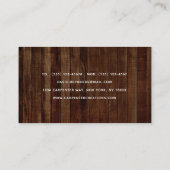 Houten timmerbouw visitekaartje (Achterkant)