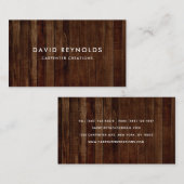 Houten timmerbouw visitekaartje (Voorkant / Achterkant)