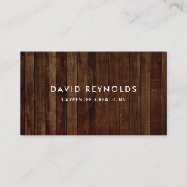 Houten timmerbouw visitekaartje