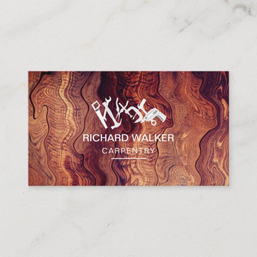 Houten timmerwerk Handyman constructie gereedschap Visitekaartje (Voorkant)