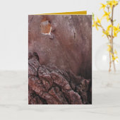 Houten tranen kaart (Gele Bloem)