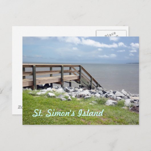 Houten trap naar water Briefkaart (Voorkant / Achterkant)