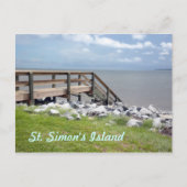 Houten trap naar water Briefkaart (Voorkant)