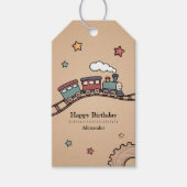 Houten Trein Cadeaulabel (Voorkant)