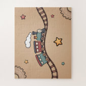 houten trein legpuzzel (Verticaal)