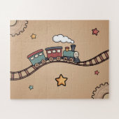 houten trein legpuzzel (Horizontaal)