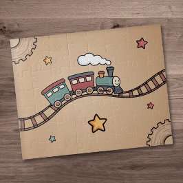 houten trein legpuzzel
