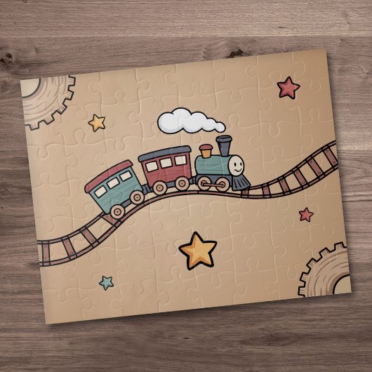 houten trein legpuzzel