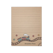 houten trein notitieblok (Linkerzijde)