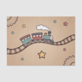 houten trein tissuepapier (Voorkant)