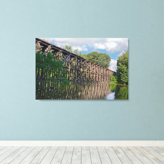 Houten Trein Trestle Canvas Afdruk (Insitu (Houten vloer))