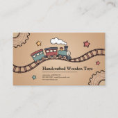houten trein visitekaartje (Voorkant)