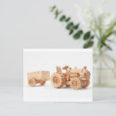 Houten trekker briefkaart (Staand voorkant)