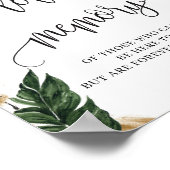 Houten tropisch gebladerte 'in liefdevolle herinne poster (Hoek)