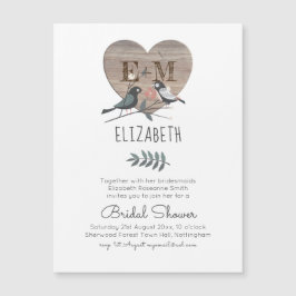 Houten Trouw Bruidsfeest met Gegraveerde Hart