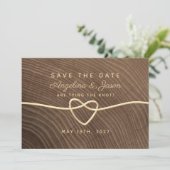 Houten Trouw Save The Date (Staand voorkant)